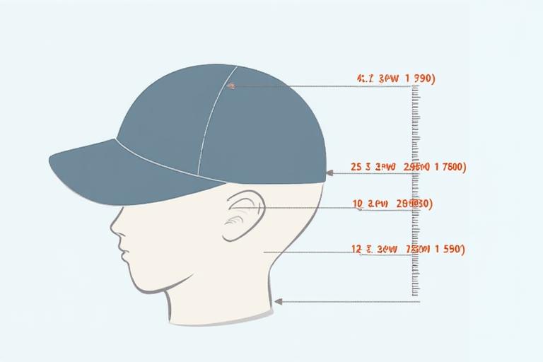 帽子サイズガイドの画像：頭の寸法を測るための図解